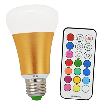 RUICAIKUN RGB  White new style 10W rgb led bulb with ir remote, e27 dimmable led bulbs