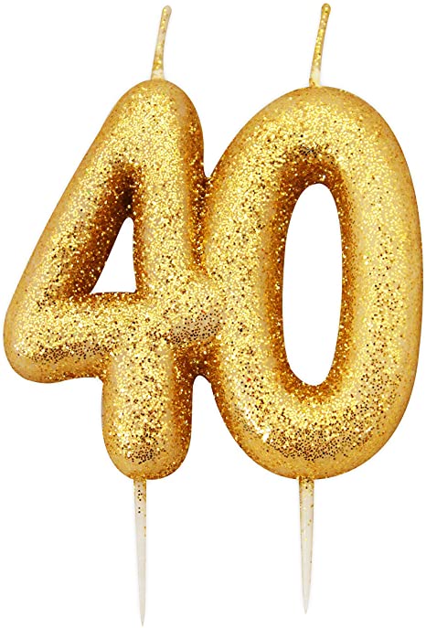 Gold Number Candle - 40