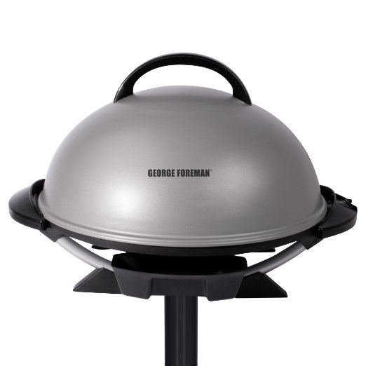 George Foreman GFO240S IndoorOutdoor Electric Grill Silver