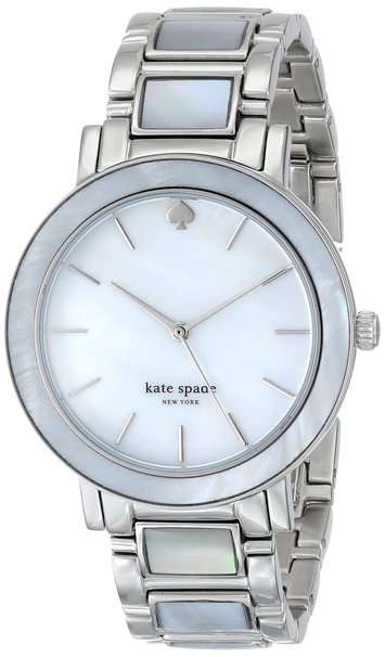 kate spade new york Women's 1YRU0395 "Gramercy" Stainless Steel and Mother-of-Pearl Bracelet Watch