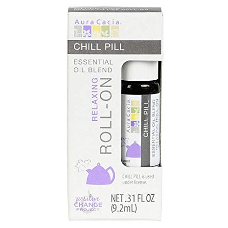 Aura Cacia Roll-On Oil, Chill Pill, 0.31 Fluid Ounce