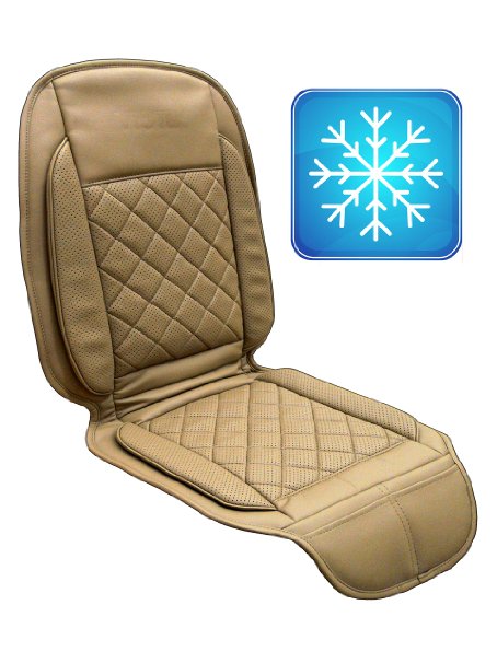 Viotek Tru-Comfort Climate Controlled Auto Seat Cushion with Intelligent Cooling (Beige (Tan))
