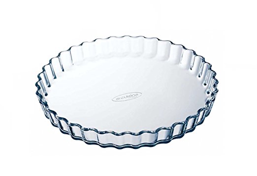 Arcuisine Borosilicate Glass Pie/Tart/Flan Dish 10.65 Inches (27 Centimeters)