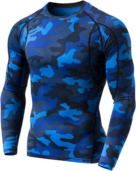 Tesla Men's Long Sleeve T-Shirt Baselayer Cool Dry Compression Top MUD11/R11/R01