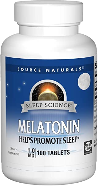 Source Naturals Sleep Science Melatonin 1 mg Helps Promote Sleep - 100 Tablets