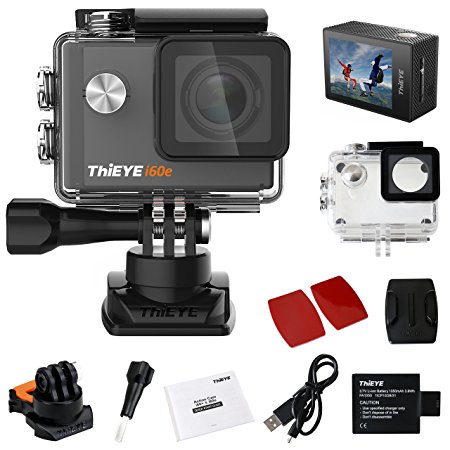 4K Sports Action Camera, ThiEYE i60e 2.0 Inch Screen WIFI 12MP FHD 170 Degree Wide Angle Lens 60M Waterproof With 360 Degree Rotating Buckle, Outdoor Helmet Cams Car Video Camcorder