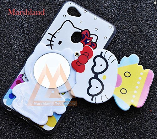 Marshland Oppo F7 Back Cover for Girls 3D Cartoon Cute Hello Kitty Soft Silicon Stylish Back Cover (Printed 9)