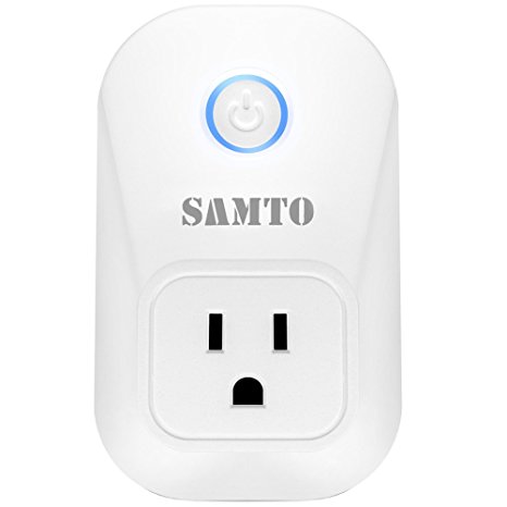 Samto Smart Plug works with Alexa, No Hub required, voice control by Amazon Echo, FCC, Easy installation and App control like a Smart Switch On / Off / Timing