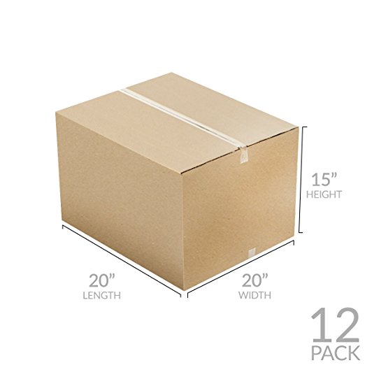 Uboxes Brand Box Bundles: (12 Pack) Large Moving Boxes 20"x20"x15"