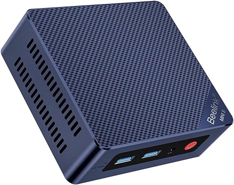 Beelink MINI-S12 Mini PC, 12th Gen Intel Alder Lake-N95 Processor (up to 3.40GHz) Mini Computer, 16GB RAM 500GB SSD Business Mini Desktop PC, Dual HDMI/WiFi 5/BT 4.2/RJ45/WOL/Auto Power On