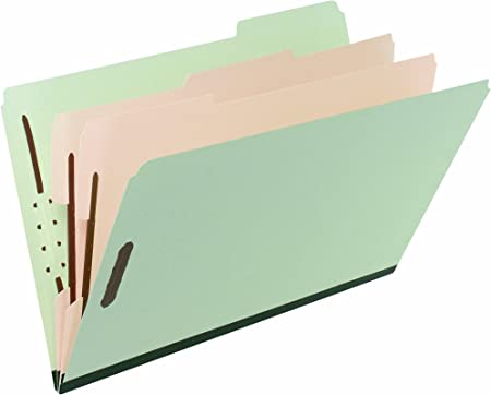 Pendaflex Pressboard Classification Folders, Legal, 10/Box Light Green P63-6