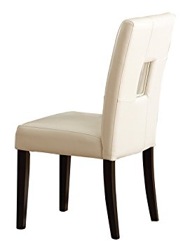 Homelegance 3270-S1W Bi-Cast Vinyl Side Chair, White, Set of 2