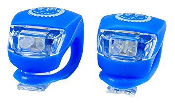 Love2PedalUK® 2 x LED Bright Silicone Bike Bicycle Front & Rear Light Flashlight Flash Kit Set