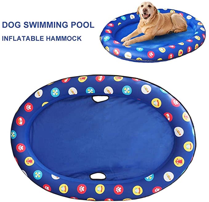 Per Trade Dog Pool Float Pet Hammock Float Swimming Pool Float Hammock Inflatable Hammock for Spring Summer