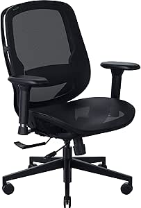 Razer Fujin Mesh Ergonomic Gaming Chair: Ultra-durable & Breathable - 130 Degree Recline - Adjustable Lumbar Support - 3D Padded Armrests - Premium Frame - Sturdy Build