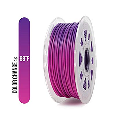 Gizmo Dorks 1.75mm PLA Filament 1kg / 2.2lb for 3D Printers, Color Change Purple to Pink