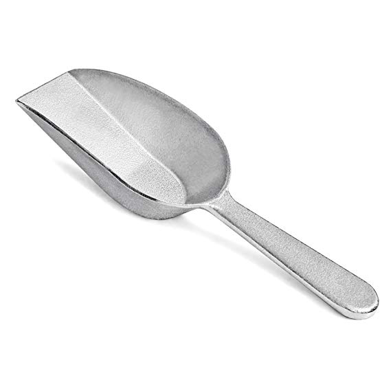 New Star 34660 Cast Aluminum Flat Bottom Utility Scoop, 4-Ounce