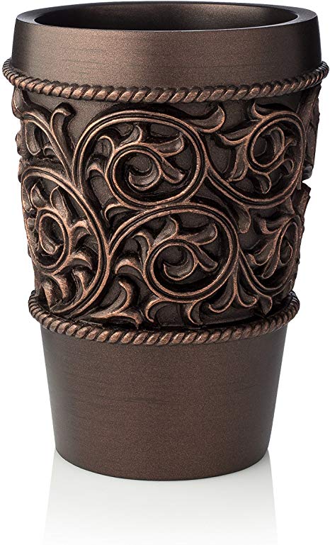EssentraHome Bronze Bathroom Tumbler Cup For Vanity Countertops, Also Great as Pencil/Pen Holder and Makeup Brush Holder
