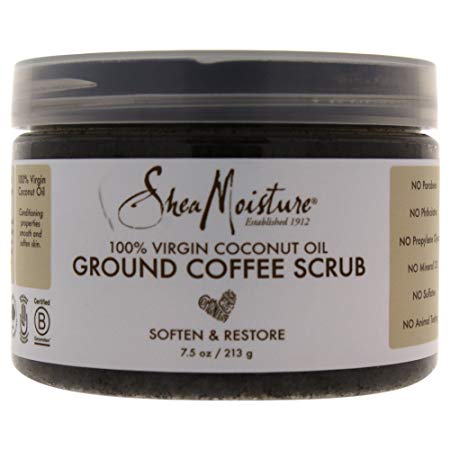 Shea Moisture 100% Virgin Coconut Oil Coffee Scrub, 7.5 Ounce