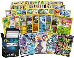 50 Pokemon Cards Plus 1 Ultra Rare Legendary Pokemon Card | Bundle with LCC Deck Box