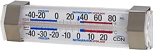 CDN Proaccurate Refrigerator/Freezer Thermometer, Silver