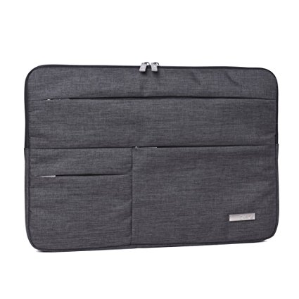 Canvasartisan 13-13.5 Inch Business Style Laptop Sleeve Mac Case Protective Wear-resisting Bag for Macbook Pro Air 13.3 Inch and iPad Pro,Shockproof Laptop Bag Macbook Carrying Case Cover -Dark Grey