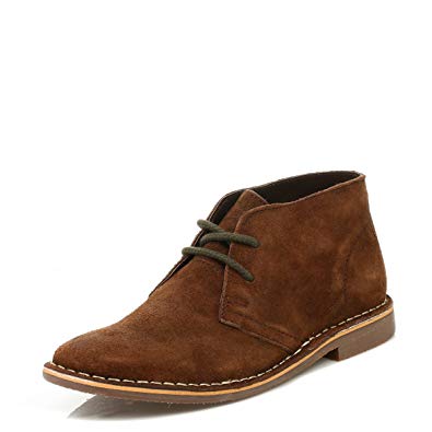Red Tape New Mens/Gents Brown Suede Upper Lace Up Mid Cut Desert Boots - Brown - UK SIZES 6-12