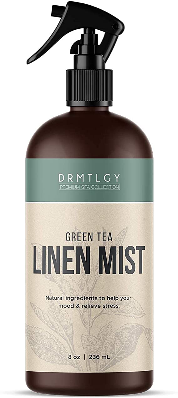 DRMTLGY Natural Green Tea Linen and Room Spray. Pure Essential Oils for a Pillow Spray, Linen Mist, and Fabric Spray. Aromatherapy Spray for Relaxation and Sleep