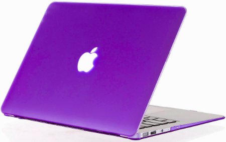 Kuzy - AIR 13-inch Elegant PURPLE Rubberized Hard Case for MacBook Air 13.3" (A1466 & A1369) (NEWEST VERSION) Shell Cover - Elegant Purple