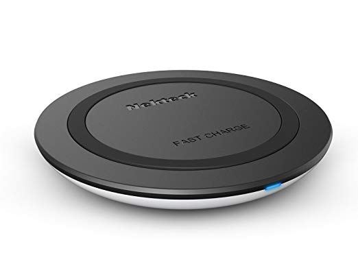 Nekteck iPhone X Wireless Charger,Fast Wireless Charger Pad for Samsung Galaxy S9/ S9 / S8/ S8 Plus /S7 /S7 Edge/ S6 Edge Plus,Note 8 5, Standard Charger for iPhone X/ 8/ 8 Plus (Adapter NOT Included)