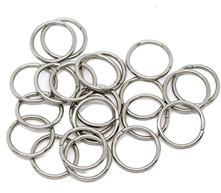 Rockin Beads 100 Nickle Plated Jump Rings 16mm Round 1.5mm Thick Jewelry Connectors Chain Links