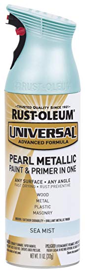 Rust-Oleum 301551 Universal All Surface Spray Paint, 11 oz, Pearl Metallic Sea Mist