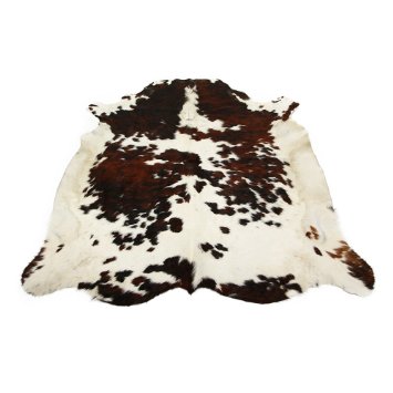 Tricolor Brazilian Cowhide Rug Cow Hide Skin Leather Area Rug LARGE