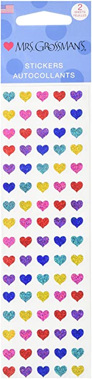 Mrs Grossman Stickers-Multi Micro Hearts