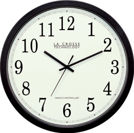 La Crosse Technology WT-3143A-INT 14-Inch Atomic Wall Clock Black