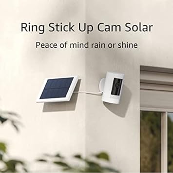 Ring Stick Up Cam Solar | Weather-Resistant Outdoor Camera, Live View, Color Night Vision, Two-way Talk, Motion alerts, Works with Alexa | 4-Pack | White