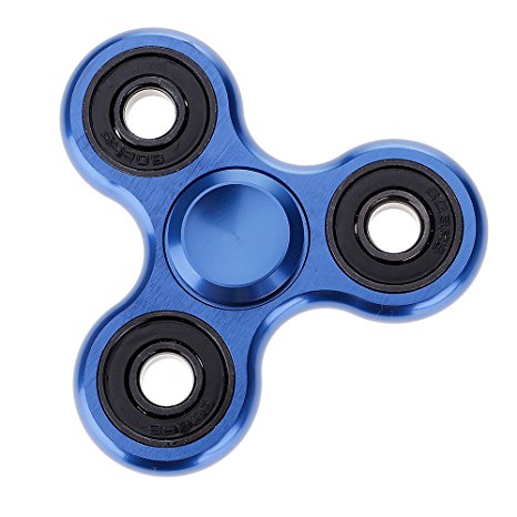 Renegade FIDGET SPINNER - Focus Stress Relief Boredom ADD ADHD Anxiety Relief/Reducer - 2-3 Minute Spin Time - Heavy Duty Blue Metal