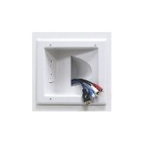 Datacomm 45-0031-WH Recessed Low Voltage Media Plate with Duplex Receptacle White