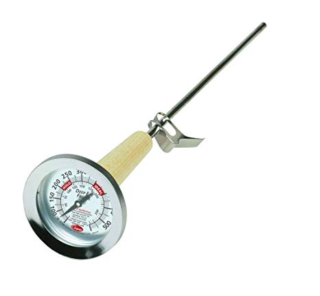 Cooper-Atkins 3270-05-5 Stainless Steel Bi-Metals Kettle Deep-Fry Thermometer, 50 to 550 degrees F Temperature Range