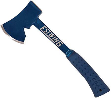 Estwing Camper's Axe - 14" Hatchet with Forged Steel Construction & Shock Reduction Grip - E6-25A