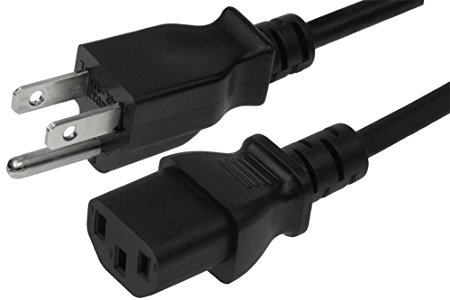 SF Cable, 1ft 14 AWG Universal Power Cord - IEC320 C13 to NEMA 5-15P SJT 15A