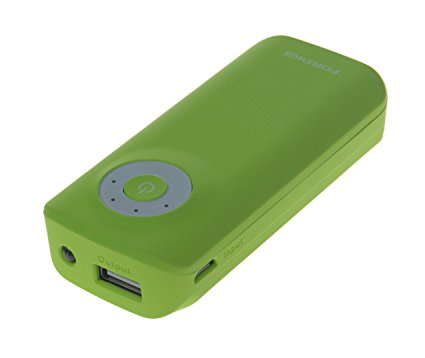 FORDIGI 5200mAh 2.1A Output External Battery Pack High Capacity Power Bank Charger for Apple and Android Devices (Green)