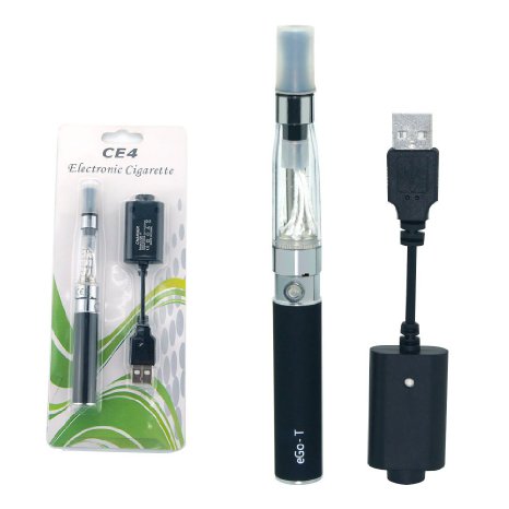 Bulletsky E-Shisha EGO CE4 Rechargeable E-Cigs Pen Starter Kit with 650mAh Battery, Free of Nicotine ( Black )