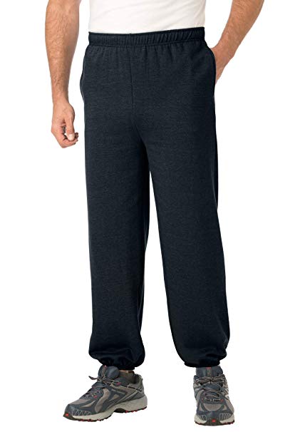 KingSize Men's Big & Tall Fleece Sweatpants With Elastic Cuff