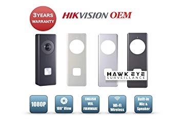 1080P HD Wifi Video Doorbell - Wireless Intercom Camera, 2MP, 180 degree Ultra Wide Angle, Motion Detection, Video Recording Night Vision Video Audio Communication with Mobile App Hikvision Compatible