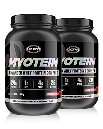 XPI Supplements Myotein Advanced Protein Powder Blend 2LB, Creamy Chocolate (2 Bottles)