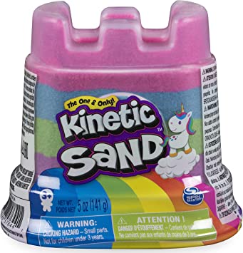 Kinetic Sand 6054549 Rainbow Castle Container, Mixed Colours