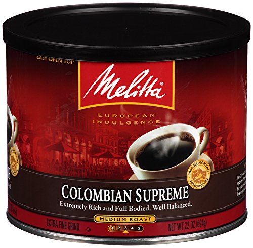 Melitta Coffee Colombian Supreme Ground Medium Roast 22-Ounce