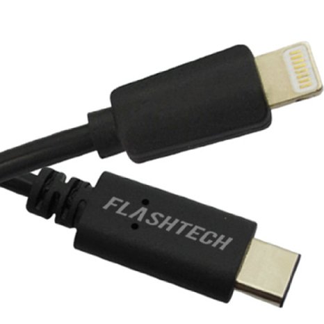 FlashTech USB-C to Lightning Port Adapter - for USB Type-C Devices Including the new MacBook, ChromeBook Pixel and HP Pavilion (Black)