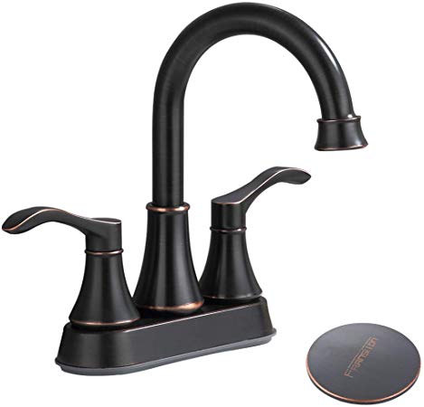 FRANSITON Bathroom Sink Faucet 2-Handle Lavatory Faucet Lead-Free Matte Black Oil Rubbed Bronze Commercial